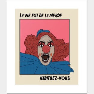 Villanelle With Life Is Sh*t In French Quote Posters and Art